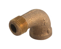 JMF Company 1-1/4 in. FPT X 1-1/4 in. D MPT Brass 90 Degree Street Elbow