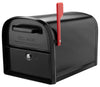 Architectural Mailboxes Oasis Modern Galvanized Steel Post Mount Black Mailbox