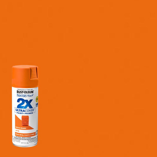 Rust-Oleum Painter's Touch Satin Rustic Orange Spray Paint 12 oz. (Pack of 6)