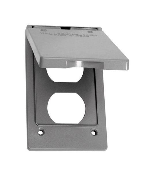 Sigma Engineered Solutions Rectangle Metal 1 gang Vertical Duplex Cover