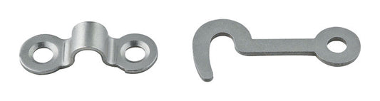 National Hardware Satin Nickel Steel Hook and Staple 2 pk