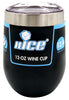 Nice Wpf-519558 12 Oz Black Vacuum-Insulated Stainless-Steel Wine Tumbler (Pack of 10)