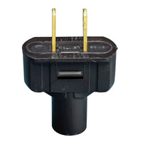 Leviton Residential Vinyl Straight Blade Plug 1-15P 18-14 AWG 2 Pole 2 Wire