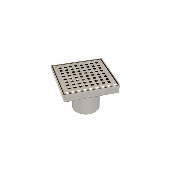 SQR SHOWER DRAIN BN 4"D