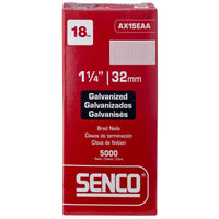 Senco 1-1/4 in. L X 18 Ga. Straight Strip Galvanized Brad Nails 5000 pk - Open Box
