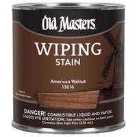 Old Masters Semi-Transparent American Walnut Oil-Based Wiping Stain 0.5 Pt. (Pack of 6)