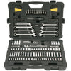 Stanley 1/4 and 3/8 in. drive Metric/SAE Mechanic's Tool Set 145 pc