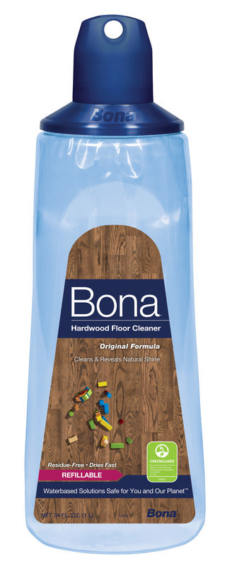 Bona No Scent Floor Cleaner Refill Liquid 34 oz. (Pack of 8)