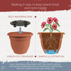 Bloem Terracotta Clay Resin Bell Ariana Planter 12 Dia. in. with Drainage Holes
