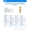 Feit Electric Amber Clear  Vintage T8 E12 Candelabra Base LED Bulb 40W 120V 300 lm. 2100K