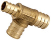 SharkBite 3/4 in. PEX X 1/2 in. D PEX Brass Reducing Tee
