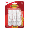 3M Command Medium Plastic Hook 3-7/8 In. L 6 Pk