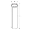 Imperial Manufacturing Group Gv0381 6 X 24 Galvanized Round Pipe  (Pack Of 10)