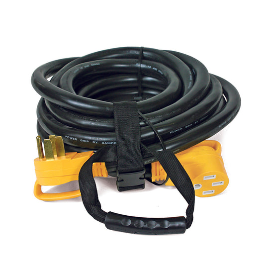 Camco Power Grip Outdoor 30 ft. L Black Extension Cord 6/3 + 8/1 STW