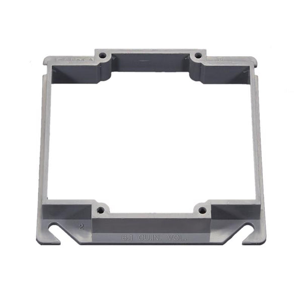 Anillo de protección para caja cuadrada Cantex EZ de PVC de 2 bandas