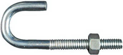 National Hardware Zinc-Plated Silver Steel 3 in. L J-Bolt 160 lb (Pack of 10)