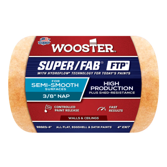 Wooster Super/Fab Knit 4 in. W X 3/8 in. Trim Paint Roller Cover 1 pk