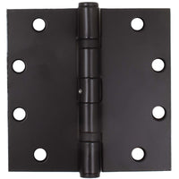 Heavy-Duty Commercial Grade Ball Bearing Hinge, Non-Removable Hinge, 5 Inches, Square Corner, .145 Gauge, Matte Black by Stone Harbor Hardware