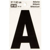 Hy-Ko 3 in. Reflective Black Vinyl Letter A Self-Adhesive 1 pc. (Pack of 10)
