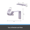 Kenney Fast Fit Silver Brushed Nickel Metal Curtain Rod Bracket 5/8 L x 3 in. Projection - Deal of The Week