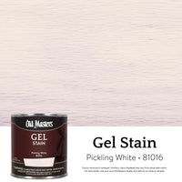 Old Masters Semi-Transparent Pickling White Oil-Based Alkyd Gel Stain 0.5 pt