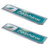NFL - Miami Dolphins 2 Piece Heavy Duty Alumnium Truck Emblem Set