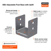 ADJ POST BASE GLV 8X8" (Pack of 4)