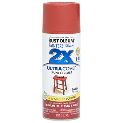 Rust-Oleum Painters Touch Ultra Cover Satin Paprika Spray Paint 12 oz. (Pack of 6)