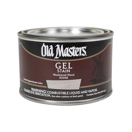 Old Masters Semi-Transparent Weathered Wood Oil-Based Gel Stain 1 Pt. (Pack of 4)