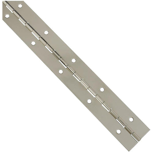 National Hardware 12 in. L Nickel Continuous Hinge 1 pk
