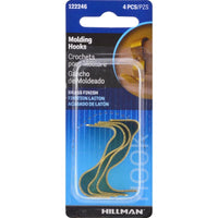 Wide Molding Picture Hanger Hook, 4-Pk. (A)
