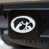 University of Iowa Black Metal Hitch Cover