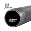 BK Products 1/2 in. MPT Black Steel Close Nipple (Pack of 5)