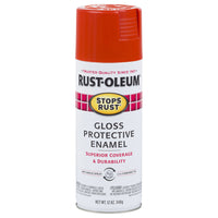 Rust-Oleum Stops Rust Gloss Lobster Red Protective Enamel Spray Paint 12 oz. (Pack of 6)