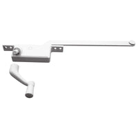 Prime-Line White Steel Left Single-Arm Casement Window Operator For Steel Framed Windows - Open Box