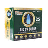 Holiday Bright Lights LED C9 Blue 25 ct Replacement Christmas Light Bulbs