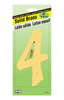 Hy-Ko 4 in. Gold Brass Nail-On 4 1 pc. Number (Pack of 10)