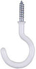 National Hardware Vinyl Coated White Steel 1-1/2 in. L Cup Hook 15 lb 2 pk