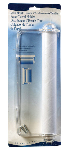 Spectrum Plastic Paper Towel Holder 4.8 in. H X 2.3 in. W X 13.5 in. L - Open Box