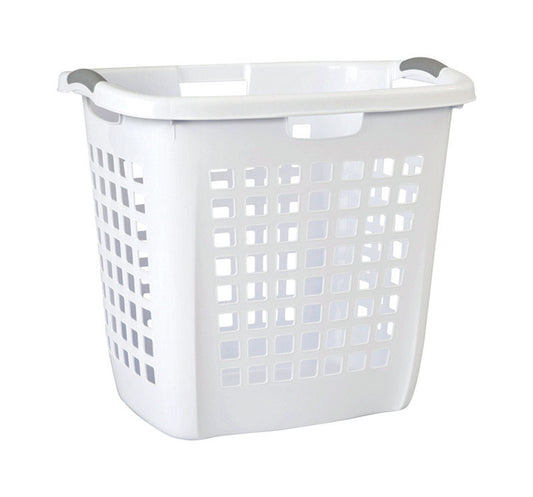 Sterilite White Plastic Laundry Basket 22-1/4 L x 19-7/8 H x 17-3/8 W in. with Handles (Pack of 4)