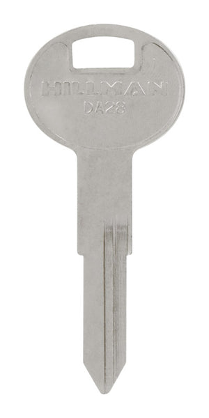 Llave en blanco Hillman Automotive DA28 doble para Nissan (paquete de 10).