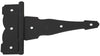 National Hardware 8 in. L Black Ornamental/Reversible T-Hinge 2 pk