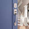 Kwikset Prague Satin Nickel Entry Handleset 1-3/4 in.