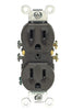 Leviton 15 amps 125 volt Brown Outlet 5-15R 1 pk (Pack of 10)