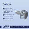 Snap Lock Screw In 3/8"