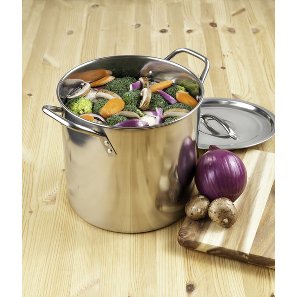 Olla de acero inoxidable McSunley de 11 in., 16 qt, plateada - Oferta de la semana