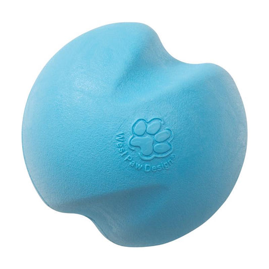 West Paw Zogoflex Blue Jive Ball Synthetic Rubber Dog Toy Medium