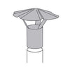 Imperial 7 in. Galvanized Steel Chimney Cap (Pack of 4)