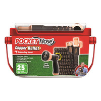 Pocket Hose Copper Bullet Expandable Hose Latex/Fabric/Copper 1 pk