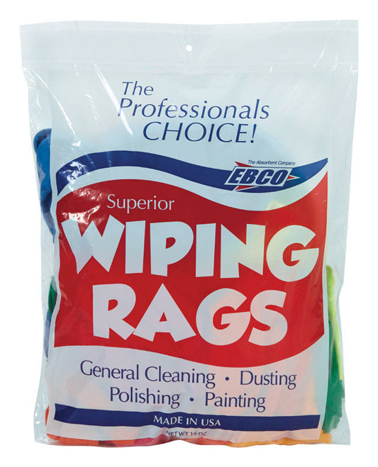 Superior Wiping Rags Wipeco Cotton Cleaning Cloth 18 in. W X 18 in. L 1 lb 1 pk